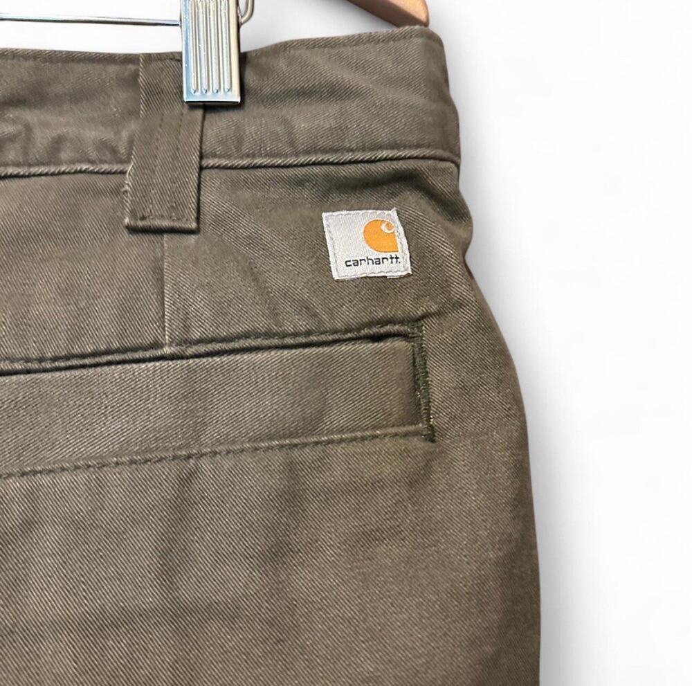 Carhartt Men’s Relaxed Fit Work Pants 40x32 Khaki Grey Green Canvas Utility